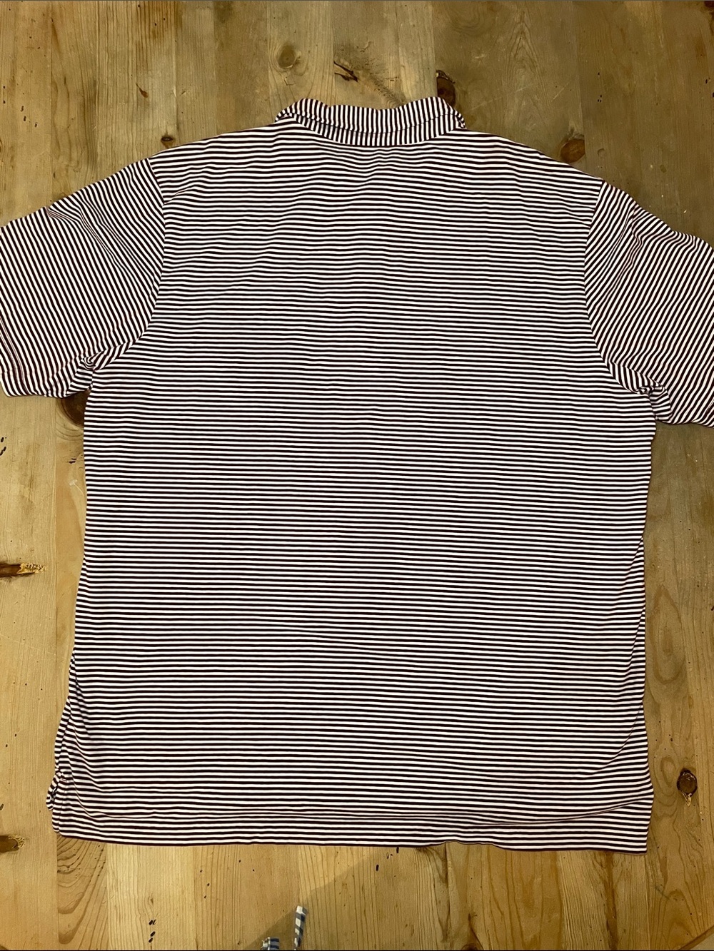 Peter Millar Texas A&M Maroon White Striped Embroidered Polo Shirt XL collegiate - Picture 5 of 6